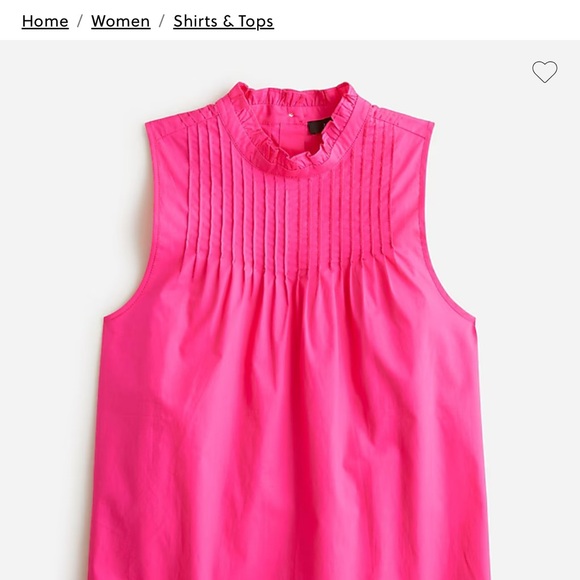 J. Crew Vibrant Pink Sleeveless Blouse - Picture 1 of 3